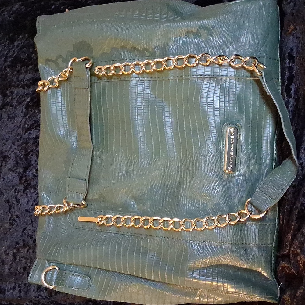 Steve Madden Olive Green Chain Shoulder Bag
